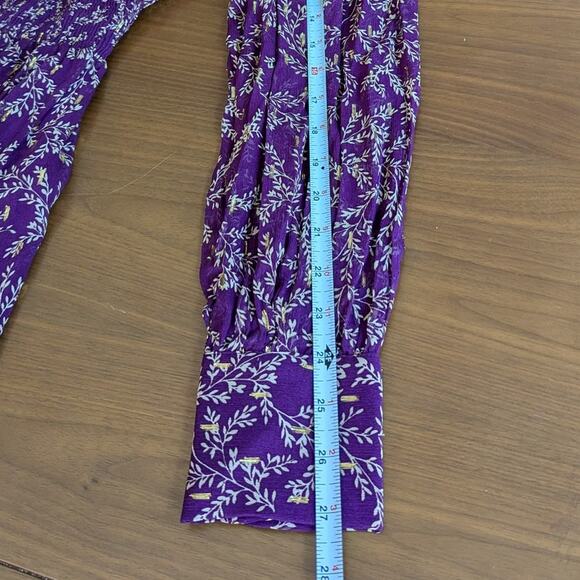 NWT Sézane Purple Robe Priscilla Floral Backless Midi Maxi Dress, size 40/L - Picture 11 of 11